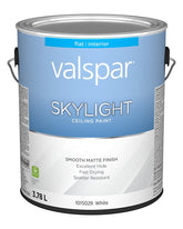 Valspar Skylight 029.1015029.007 Ceiling Paint, Matte, White, 1 gal